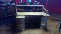 Rare Arts & Crafts Roll Top Desk with Unusual Exposed Tambour Action (3 of 6) Rare Arts & Crafts Roll Top Desk with Unusual Exposed Tambour Action (3 of 6)