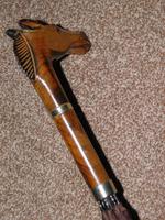 Antique English Made Brown Silk Canopy Umbrella & Hand Carved Horse Head Handle (14 of 14) Antique English Made Brown Silk Canopy Umbrella & Hand Carved Horse Head Handle (14 of 14)