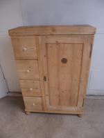 Victorian Tall Antique Pine 4 Drawer Kitchen Storage Cupboard to wax / paint (4 of 12) Victorian Tall Antique Pine 4 Drawer Kitchen Storage Cupboard to wax / paint (4 of 12)