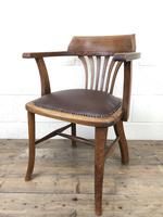 Pair of Early 20th Century Oak & Leather Desk Chairs (5 of 10) Pair of Early 20th Century Oak & Leather Desk Chairs (5 of 10)