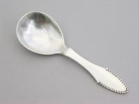 George V Danish Silver Beaded Pattern Caddy Spoon by Georg Jensen of Denmark, with London Import Marks for George Stockwell 1922 (3 of 8) George V Danish Silver Beaded Pattern Caddy Spoon by Georg Jensen of Denmark, with London Import Marks for George Stockwell 1922 (3 of 8)