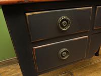 Antique Black Painted Writing Table Desk with Drawers, Gothic Shabby Chic (2 of 12) Antique Black Painted Writing Table Desk with Drawers, Gothic Shabby Chic (2 of 12)