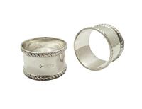 Pair of Antique Edwardian Sterling Silver Napkin Rings in Case 1909 (9 of 9) Pair of Antique Edwardian Sterling Silver Napkin Rings in Case 1909 (9 of 9)