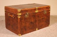 English Travel Chest in Leather - Early 20th Century (6 of 11) English Travel Chest in Leather - Early 20th Century (6 of 11)