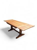 Vintage Old Charm Wood Bros Large Extending Oak Dining Table / c.1960 / Seats 8–10 (1 of 11)