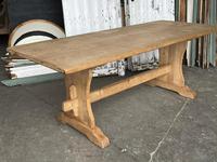 French Bleached Oak Trestle End Farmhouse Dining Table (6 of 19) French Bleached Oak Trestle End Farmhouse Dining Table (6 of 19)