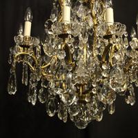 French Gilded Bronze & Crystal 11 Light Birdcage Chandelier (5 of 10) French Gilded Bronze & Crystal 11 Light Birdcage Chandelier (5 of 10)