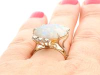 5.81ct Opal & 0.30ct Diamond, 9ct Yellow Gold Dress Ring - Vintage c.1960 (9 of 9) 5.81ct Opal & 0.30ct Diamond, 9ct Yellow Gold Dress Ring - Vintage c.1960 (9 of 9)
