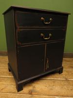 Small Antique Black Painted Cabinet with Drawers, Printer Cupboard, Gothic (13 of 17) Small Antique Black Painted Cabinet with Drawers, Printer Cupboard, Gothic (13 of 17)