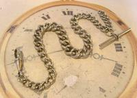 Antique Pocket Watch Chain 1890 Victorian Chunky Silver Nickel Albert With T Bar (4 of 11) Antique Pocket Watch Chain 1890 Victorian Chunky Silver Nickel Albert With T Bar (4 of 11)