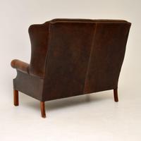 Georgian Style Leather Wing Back Sofa c.1960 (12 of 12) Georgian Style Leather Wing Back Sofa c.1960 (12 of 12)