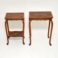 Pair of Matched Burr Walnut Edwardian Side Tables (9 of 10) Pair of Matched Burr Walnut Edwardian Side Tables (9 of 10)