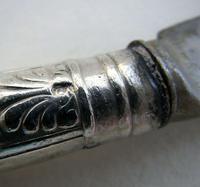 Rare Victorian Coburg Pattern Sterling Silver Antique Table/Dinner Knife, Chawner & Co. Sheffield Cutlery (7 of 8) Rare Victorian Coburg Pattern Sterling Silver Antique Table/Dinner Knife, Chawner & Co. Sheffield Cutlery (7 of 8)
