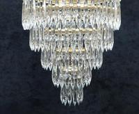 Italian Art Deco Five Tier Crystal Glass Chandelier (6 of 7) Italian Art Deco Five Tier Crystal Glass Chandelier (6 of 7)