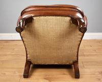 Victorian Hand Dyed Brown Leather Wing Back Armchair (6 of 13) Victorian Hand Dyed Brown Leather Wing Back Armchair (6 of 13)