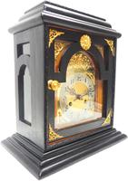 Interesting Quarter Striking German Bracket Clock by Junghans in Ebony Glazed Case (9 of 9) Interesting Quarter Striking German Bracket Clock by Junghans in Ebony Glazed Case (9 of 9)