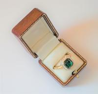 Vintage Signed Designer Attwood & Sawyer Gold Plated Emerald & Crystal Cocktail Ring - Boxed / Xmas Gift Dress Ring (8 of 11) Vintage Signed Designer Attwood & Sawyer Gold Plated Emerald & Crystal Cocktail Ring - Boxed / Xmas Gift Dress Ring (8 of 11)