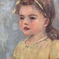 Antique oil painting portrait of young girl in ornate gesso frame signed William Patrick (6 of 8) Antique oil painting portrait of young girl in ornate gesso frame signed William Patrick (6 of 8)