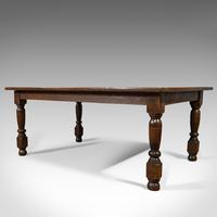 Antique Dining Table, English, Oak, 6 Seat, Country House, Victorian, 1900 (9 of 10) Antique Dining Table, English, Oak, 6 Seat, Country House, Victorian, 1900 (9 of 10)