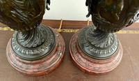 Magnificent Pair of Heavy Bronze Lamps (6 of 11) Magnificent Pair of Heavy Bronze Lamps (6 of 11)