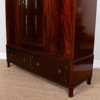 Triple Compactum Wardrobe Flame Mahogany 19th Century (7 of 12) Triple Compactum Wardrobe Flame Mahogany 19th Century (7 of 12)