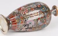 Oriental, Chinese / Japanese Exceptional Silver Metal Cloisonne Vase (10 of 25) Oriental, Chinese / Japanese Exceptional Silver Metal Cloisonne Vase (10 of 25)