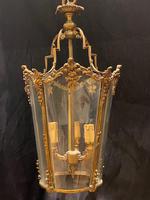 Pair of Decorative Triple Light French Antique Lanterns (2 of 9) Pair of Decorative Triple Light French Antique Lanterns (2 of 9)