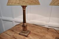 A Pair of Brass Corinthian Column Table Lamps with Shades (6 of 8) A Pair of Brass Corinthian Column Table Lamps with Shades (6 of 8)