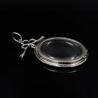Antique Edwardian Old Cut Paste Sterling Silver Glass Shaker Bow Locket Pendant (2 of 7) Antique Edwardian Old Cut Paste Sterling Silver Glass Shaker Bow Locket Pendant (2 of 7)