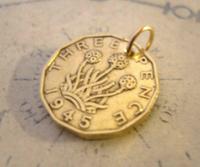 Vintage Pocket Watch Chain Fob 1945 WW2 King George V1 Threpenny Bit Coin Fob (6 of 6) Vintage Pocket Watch Chain Fob 1945 WW2 King George V1 Threpenny Bit Coin Fob (6 of 6)
