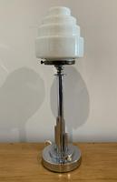 Art Deco Chrome Table Lamp with Opaline Shade (2 of 15) Art Deco Chrome Table Lamp with Opaline Shade (2 of 15)