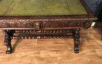 Victorian Carved Oak Desk Library Table (13 of 25) Victorian Carved Oak Desk Library Table (13 of 25)
