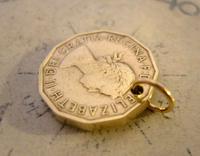 Vintage Pocket Watch Chain Fob 1954 Queen Elizabeth Threpenny Bit Coin Fob (7 of 7) Vintage Pocket Watch Chain Fob 1954 Queen Elizabeth Threpenny Bit Coin Fob (7 of 7)
