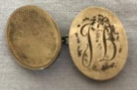 Single Gold Over Silver Cufflink, Payton, Pepper & Sons Ltd Early 1900s