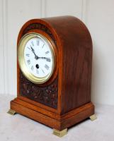 Edwardian Oak Arch Top Mantel Clock (6 of 12) Edwardian Oak Arch Top Mantel Clock (6 of 12)