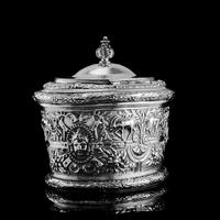 Rare Antique Solid Silver Cellini Tea Caddy Box - Mappin & Webb 1902 (7 of 28) Rare Antique Solid Silver Cellini Tea Caddy Box - Mappin & Webb 1902 (7 of 28)