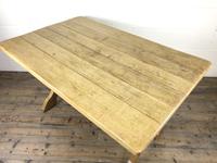 Solid Oak Table on X Frame Base (9 of 9) Solid Oak Table on X Frame Base (9 of 9)