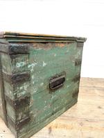 Distressed Painted Metal Bound Trunk (9 of 10) Distressed Painted Metal Bound Trunk (9 of 10)