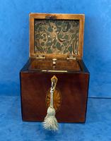 18th Century Harewood Inlaid Single Mahogany Tea Caddy (16 of 18) 18th Century Harewood Inlaid Single Mahogany Tea Caddy (16 of 18)