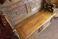 Carved Oak Monk’s Bench (7 of 8) Carved Oak Monk’s Bench (7 of 8)