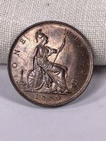 Victorian Bronze Young Head 1880 Penny (2 of 3) Victorian Bronze Young Head 1880 Penny (2 of 3)