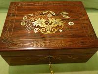 Beautifully Inlaid Rosewood Jewellery Box. Unusual Interior c.1865 (2 of 14) Beautifully Inlaid Rosewood Jewellery Box. Unusual Interior c.1865 (2 of 14)