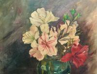 Early 20th Century Antique Still Life of Flowers in a vase Oil On Canvas Painting 1913 (9 of 13) Early 20th Century Antique Still Life of Flowers in a vase Oil On Canvas Painting 1913 (9 of 13)