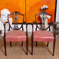 6 Dining Chairs Hepplewhite Mahogany Leather 19th Century (15 of 15) 6 Dining Chairs Hepplewhite Mahogany Leather 19th Century (15 of 15)