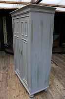 Fabulous Old Pine & Grey Painted Wardrobe / Hall / Kitchen Cupboard - We Deliver! (6 of 12) Fabulous Old Pine & Grey Painted Wardrobe / Hall / Kitchen Cupboard - We Deliver! (6 of 12)