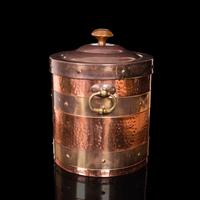 Antique Fireside Bin, English, Copper, Brass, Decorative, Scuttle, Edwardian (6 of 12) Antique Fireside Bin, English, Copper, Brass, Decorative, Scuttle, Edwardian (6 of 12)