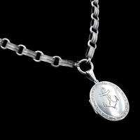Antique Victorian Anchor Large Sterling Silver Locket with Collar (3 of 10) Antique Victorian Anchor Large Sterling Silver Locket with Collar (3 of 10)