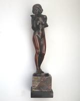 A Good Art Deco Bronze Nude Maiden with Drinking Bowl by Eugene Wagner C.1920 (3 of 11) A Good Art Deco Bronze Nude Maiden with Drinking Bowl by Eugene Wagner C.1920 (3 of 11)