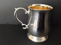 Antique Georgian Gilded Silver Tankard - 1750 (3 of 4) Antique Georgian Gilded Silver Tankard - 1750 (3 of 4)