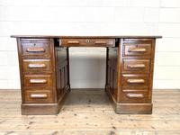 Antique Oak Pedestal Desk (2 of 10) Antique Oak Pedestal Desk (2 of 10)